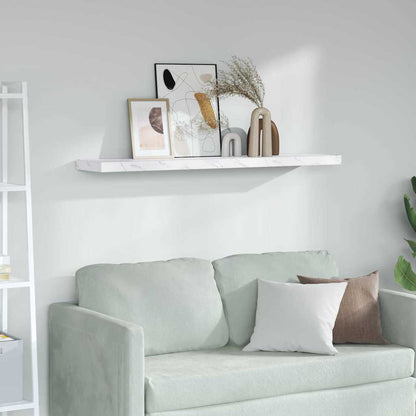 Scaffale da parete Marmo Bianco 120 x 23,5 x 4 cm