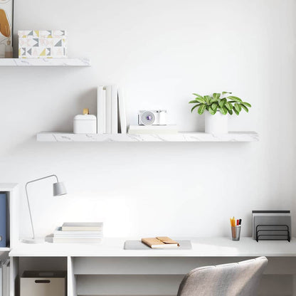 Scaffale da parete Marmo Bianco 120 x 23,5 x 4 cm