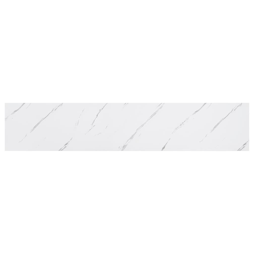 Scaffale da parete 2 pcs Marmo Bianco 120 x 23,5 x 4 cm | homemem39