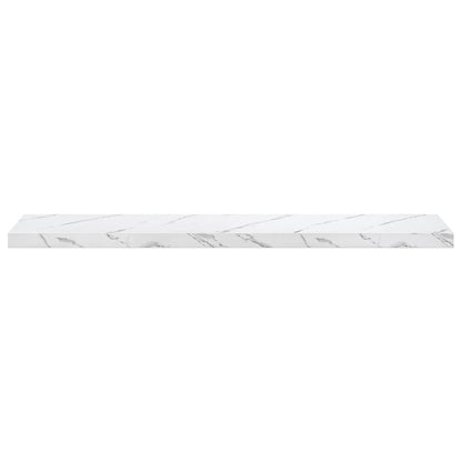 Scaffale da parete 4 pcs Marmo Bianco 120 x 23,5 x 4 cm