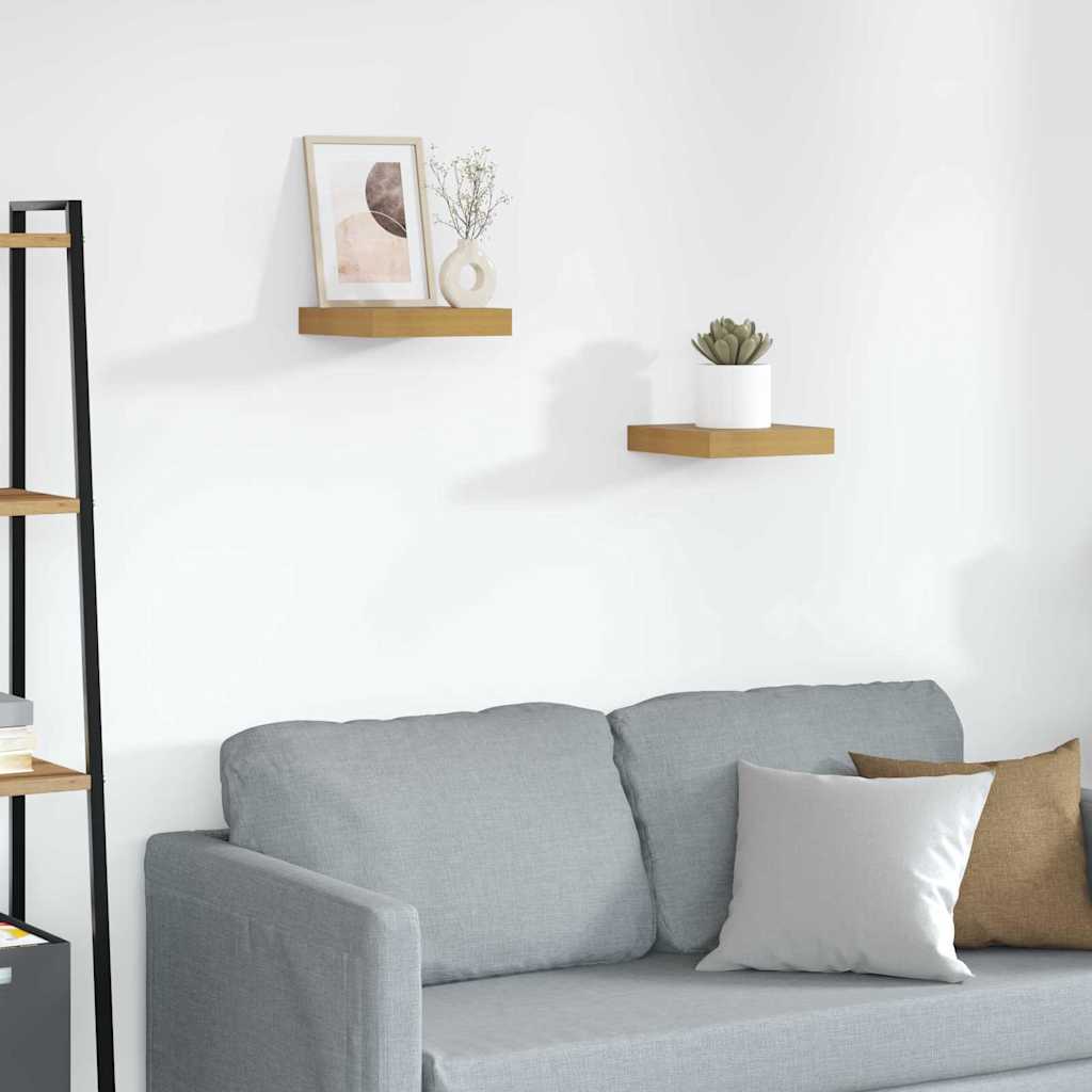 Scaffale da parete 2 pcs Beige 23 x 23,5 x 4 cm