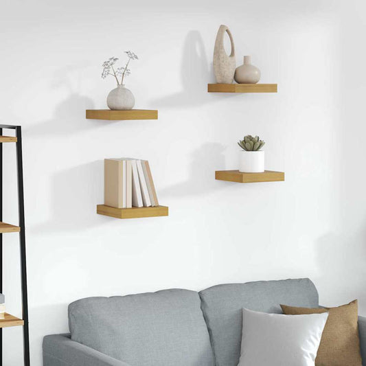 Scaffale da parete 4 pcs Beige 23 x 23,5 x 4 cm | homemem39
