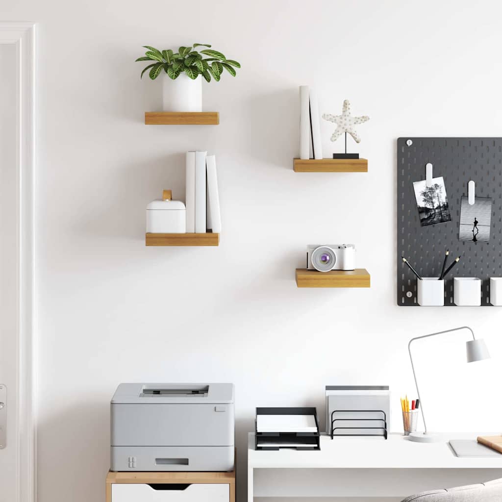 Scaffale da parete 4 pcs Beige 23 x 23,5 x 4 cm