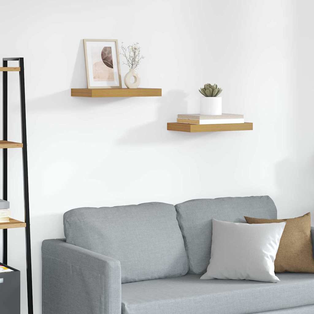 Scaffale da parete 2 pcs Beige 40 x 23,5 x 4 cm