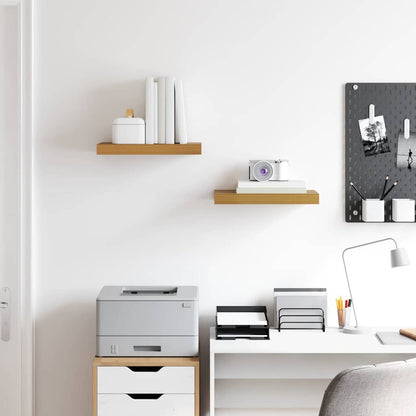 Scaffale da parete 2 pcs Beige 40 x 23,5 x 4 cm