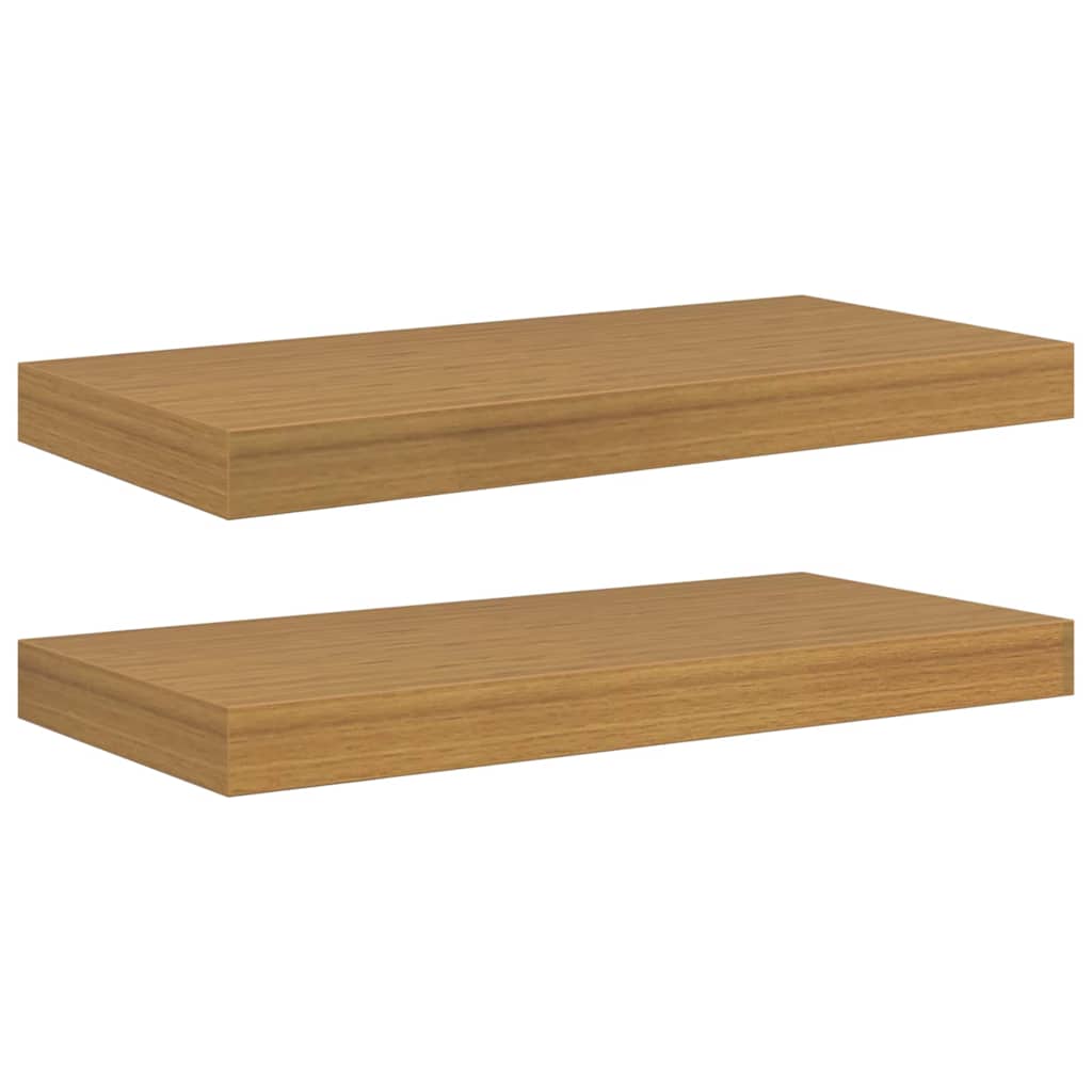 Scaffale da parete 2 pcs Beige 50 x 23 x 4 cm Legno multistrato