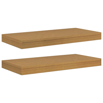Scaffale da parete 2 pcs Beige 50 x 23 x 4 cm Legno multistrato