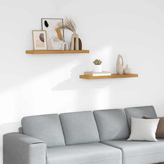 Scaffale da parete 2 pcs Beige 90 x 23,5 x 4 cm | homemem39