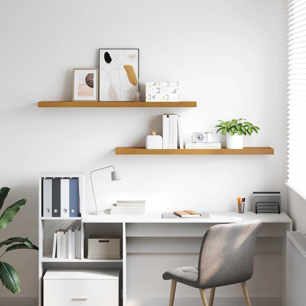 Scaffale da parete 2 pcs Beige 120 x 23,5 x 4 cm