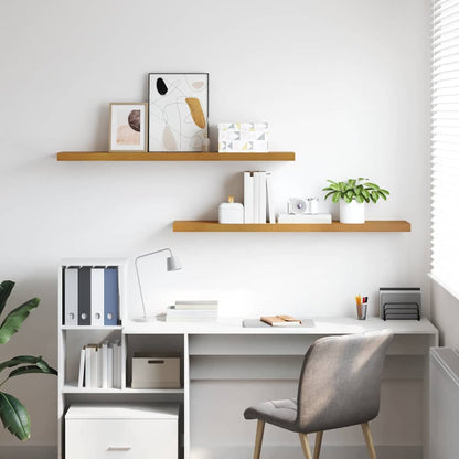 Scaffale da parete 2 pcs Beige 120 x 23,5 x 4 cm