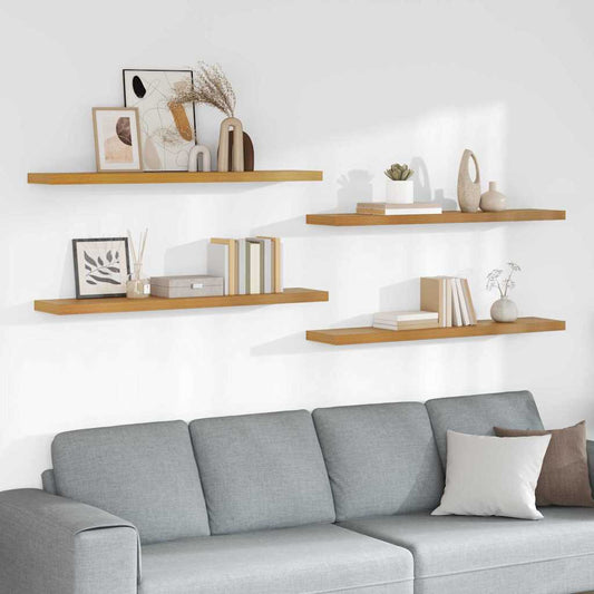 Scaffale da parete 4 pcs Beige 120 x 23,5 x 4 cm | homemem39