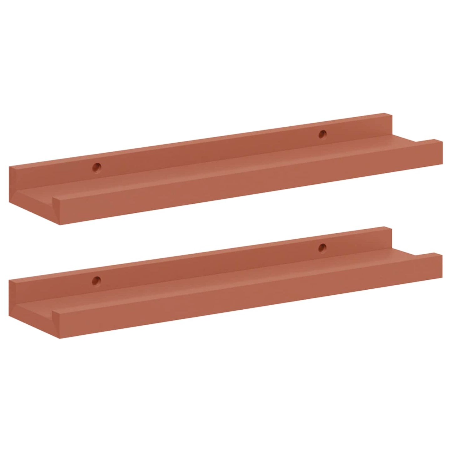 Scaffale da parete 2 pcs Rosso 40 x 9 x 3 cm Legno multistrato