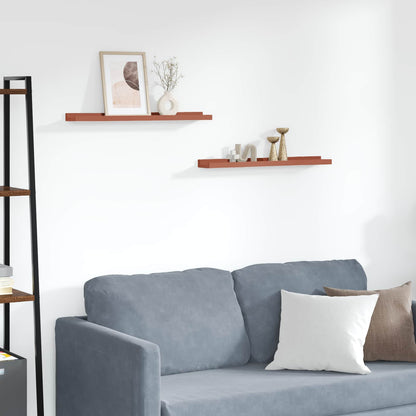 Scaffale da parete 2 pcs Rosso 60 x 9 x 3 cm Legno multistrato