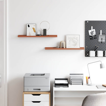 Scaffale da parete 2 pcs Rosso 60 x 9 x 3 cm Legno multistrato