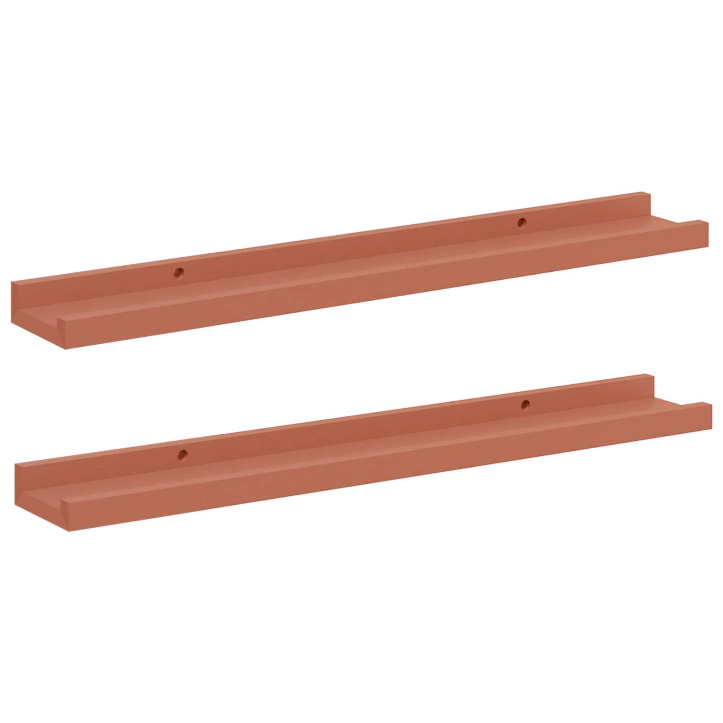 Scaffale da parete 2 pcs Rosso 60 x 9 x 3 cm Legno multistrato