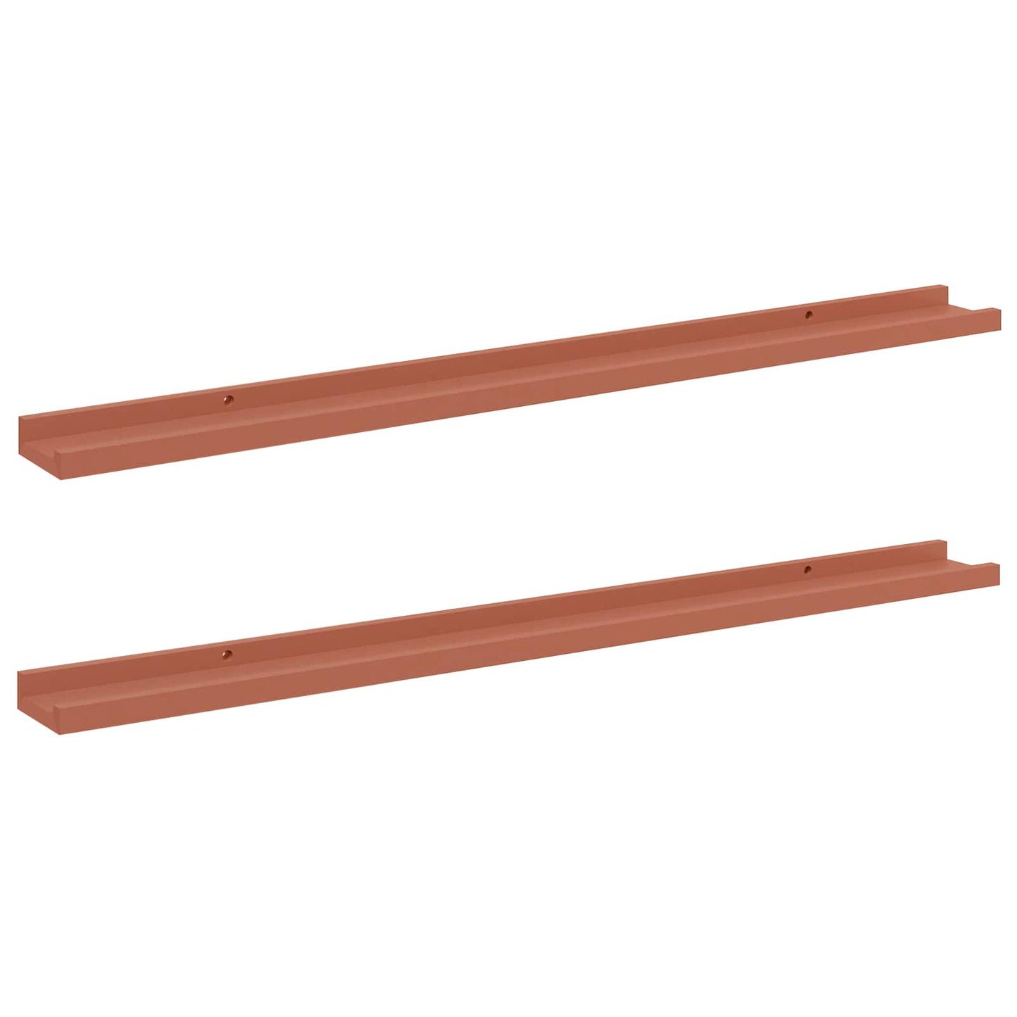Scaffale da parete 2 pcs Rosso 100 x 9 x 3 cm Legno multistrato