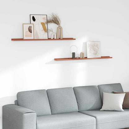 Scaffale da parete 2 pcs Rosso 115 x 9 x 3 cm Legno multistrato