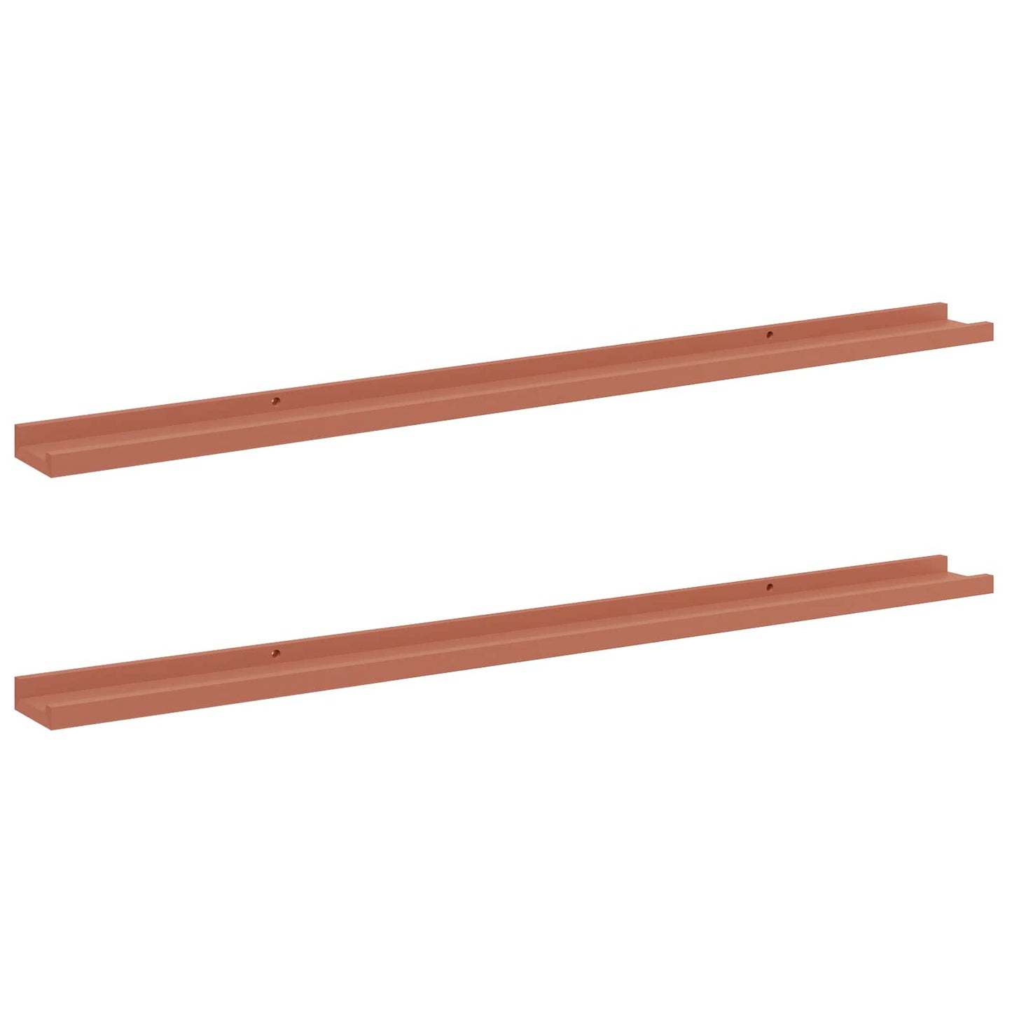 Scaffale da parete 2 pcs Rosso 115 x 9 x 3 cm Legno multistrato