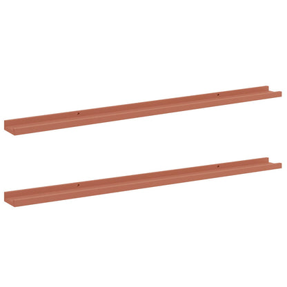 Scaffale da parete 2 pcs Rosso 115 x 9 x 3 cm Legno multistrato