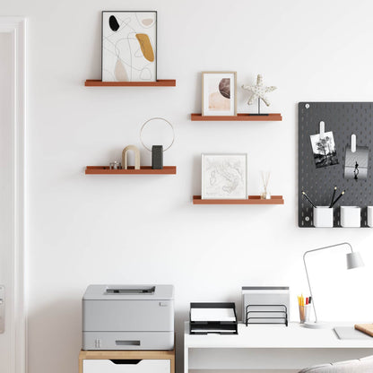Scaffale da parete 4 pcs Rosso 40 x 9 x 3 cm Legno multistrato