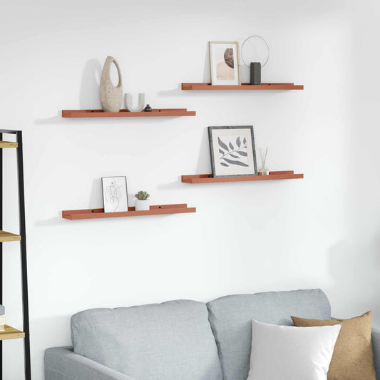 Scaffale da parete A parete 4 pcs Rosso 60 x 9 x 3 cm | homemem39