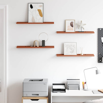 Scaffale da parete 4 pcs Rosso 60 x 9 x 3 cm Legno multistrato