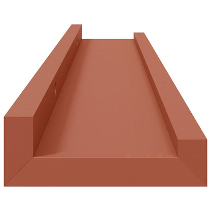 Scaffale da parete 4 pcs Rosso 60 x 9 x 3 cm Legno multistrato