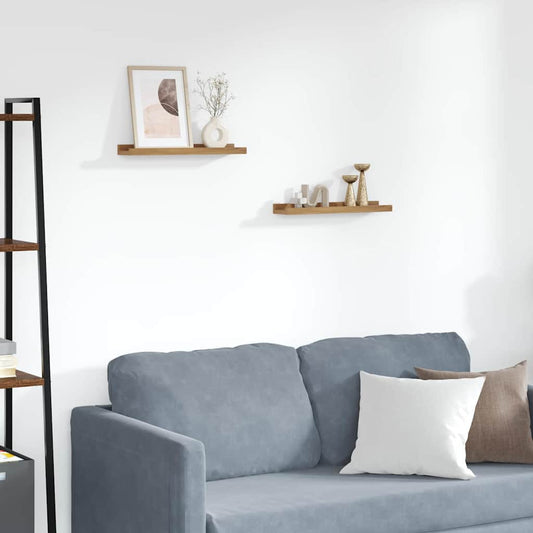 Scaffale da parete A parete 2 pcs Marrone 40 x 9 x 3 cm | homemem39
