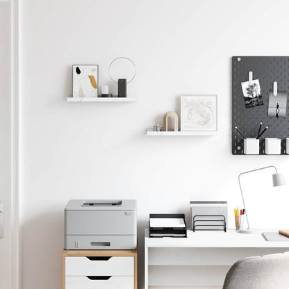 Scaffale da parete 2 pcs Marmo Bianco 40 x 9 x 3 cm