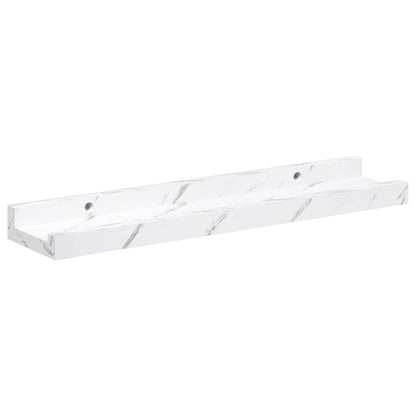 Scaffale da parete 2 pcs Marmo Bianco 40 x 9 x 3 cm