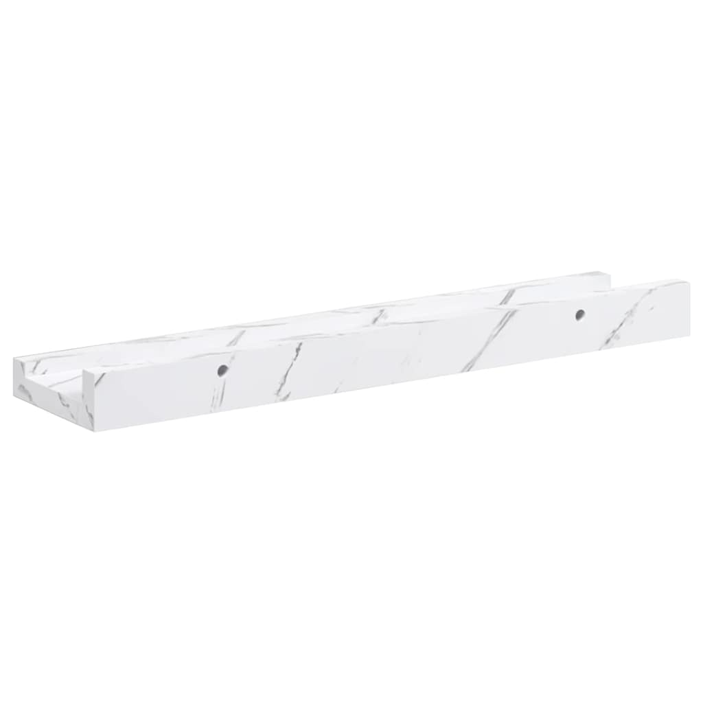 Scaffale da parete 2 pcs Marmo Bianco 40 x 9 x 3 cm
