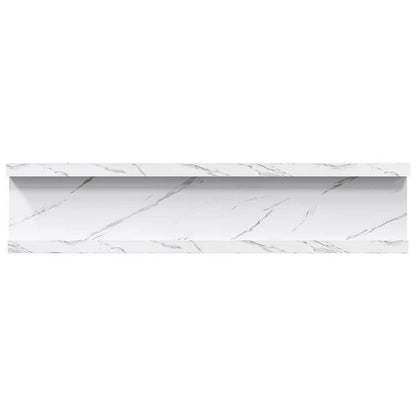Scaffale da parete 2 pcs Marmo Bianco 40 x 9 x 3 cm