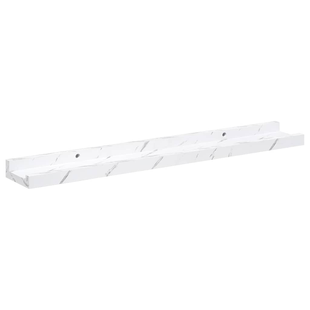 Scaffale da parete 2 pcs Marmo Bianco 60 x 9 x 3 cm