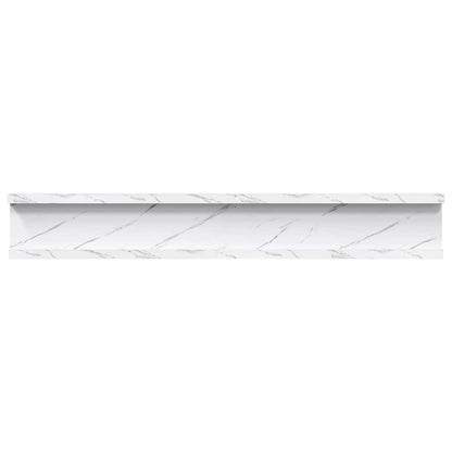 Scaffale da parete A parete 2 pcs Marmo Bianco 60 x 9 x 3 cm | homemem39