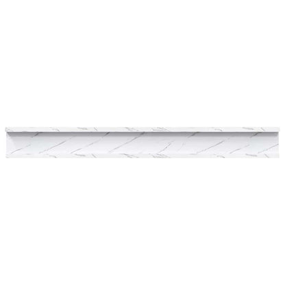 Scaffale da parete A parete 2 pcs Marmo Bianco 80 x 9 x 3 cm | homemem39