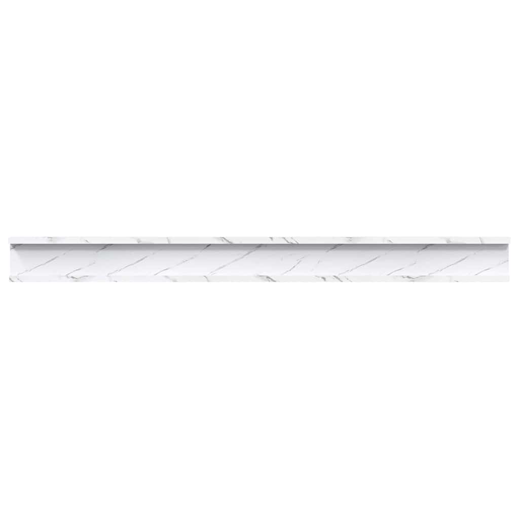 Scaffale da parete A parete 2 pcs Marmo Bianco 100 x 9 x 3 cm | homemem39