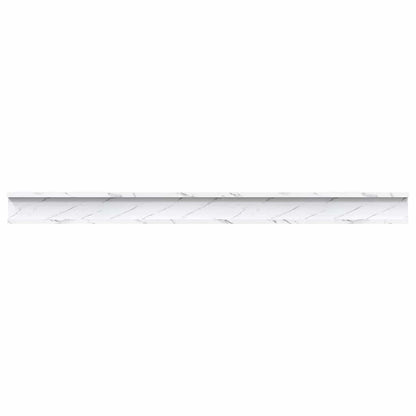 Scaffale da parete A parete 2 pcs Marmo Bianco 115 x 9 x 3 cm | homemem39