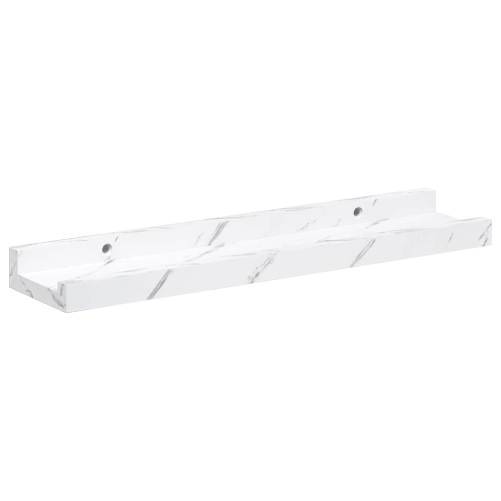 Scaffale da parete 4 pcs Marmo Bianco 40 x 9 x 3 cm