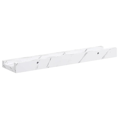Scaffale da parete 4 pcs Marmo Bianco 40 x 9 x 3 cm