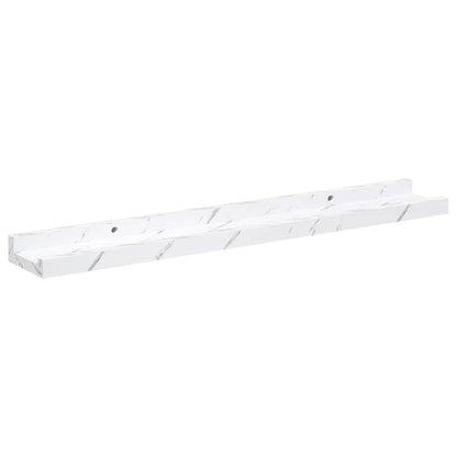 Scaffale da parete 4 pcs Marmo Bianco 60 x 9 x 3 cm