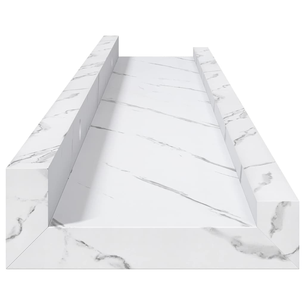 Scaffale da parete 4 pcs Marmo Bianco 60 x 9 x 3 cm