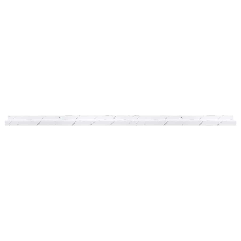 Scaffale da parete 4 pcs Marmo Bianco 115 x 9 x 3 cm