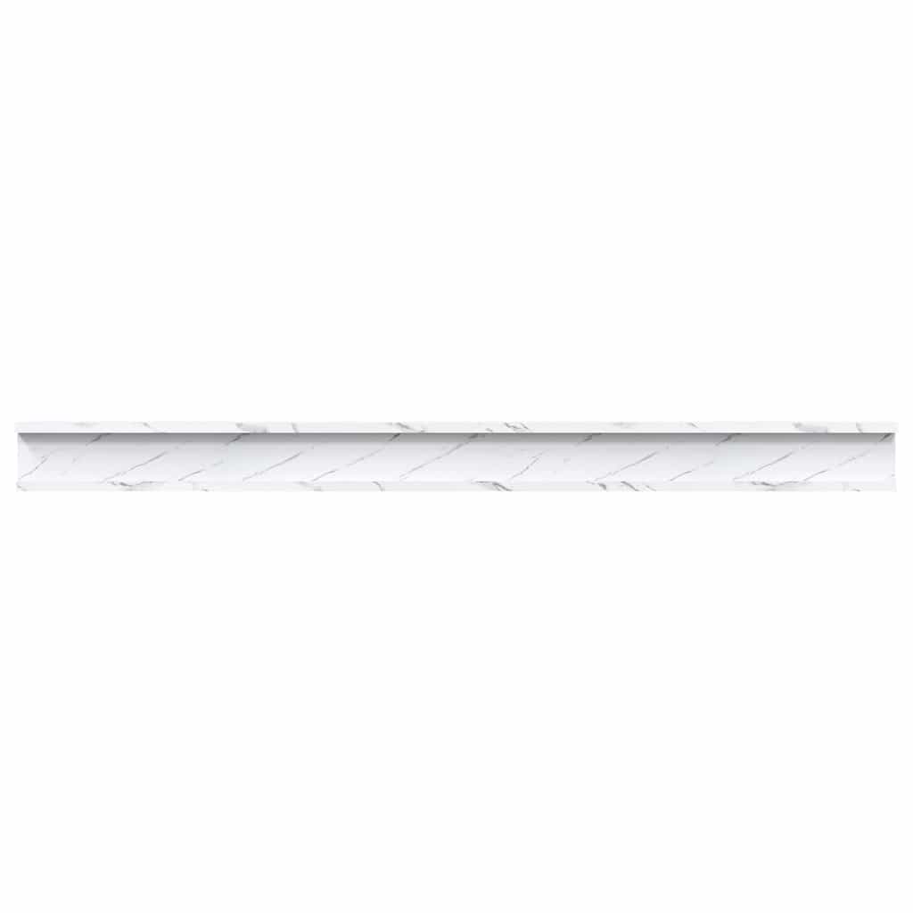 Scaffale da parete A parete 4 pcs Marmo Bianco 115 x 9 x 3 cm | homemem39