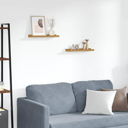 Scaffale da parete 2 pcs Beige 40 x 9 x 3 cm Legno multistrato