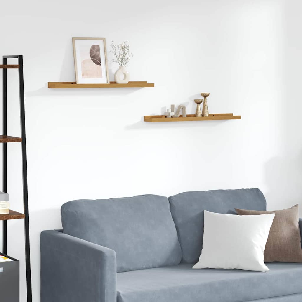 Scaffale da parete 2 pcs Beige 60 x 9 x 3 cm Legno multistrato