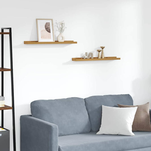 Scaffale da parete 2 pcs Beige 60 x 9 x 3 cm Legno multistrato