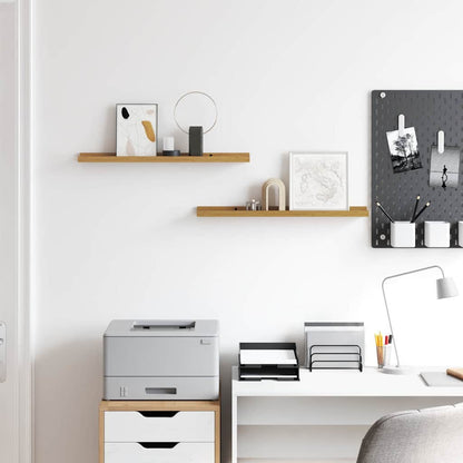 Scaffale da parete 2 pcs Beige 60 x 9 x 3 cm Legno multistrato