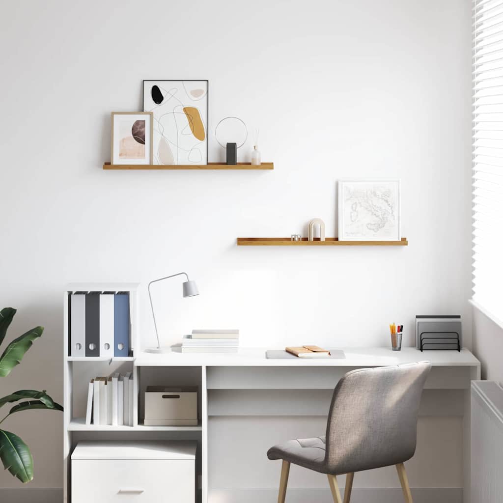 Scaffale da parete 2 pcs Beige 80 x 9 x 3 cm Legno multistrato