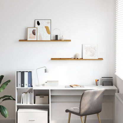 Scaffale da parete 2 pcs Beige 100 x 9 x 3 cm Legno multistrato