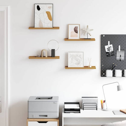 Scaffale da parete 4 pcs Beige 40 x 9 x 3 cm Legno multistrato